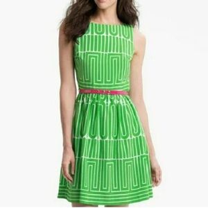Trina Turk Green and Pink Dress